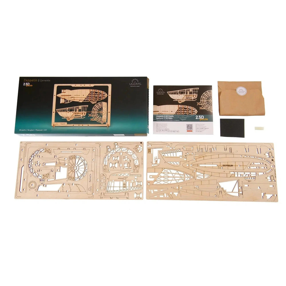 Zeppelin 2.5D Wood Model Kit UGEARS (ONLINE ORDER ONLY)