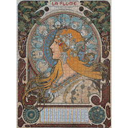 Zodiac by Mucha 1000 Piece Jigsaw Puzzle Pomegranate