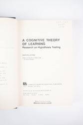 A Cognitive Theory of Learning (ONLINE ORDER ONLY)