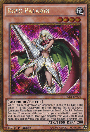 Rose Paladin [PGL2-EN004] Gold Secret Rare (ONLINE ORDER ONLY)