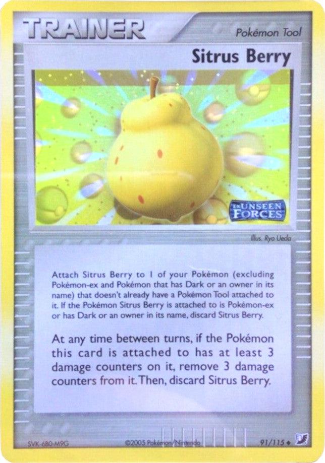 Sitrus Berry (91/115) (Stamped) [EX: Unseen Forces] (Online Only)