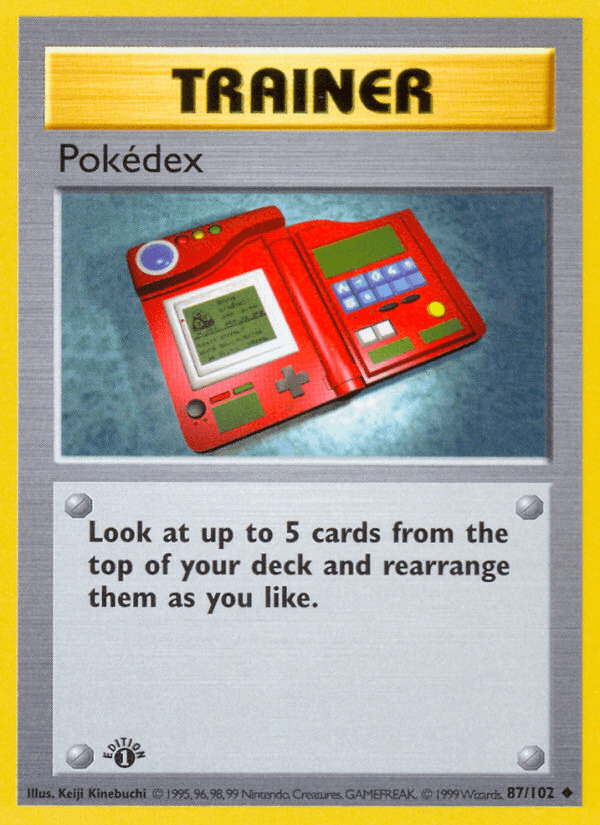 Pokedex (87/102) (Shadowless) [Base Set 1st Edition] (Online Only)