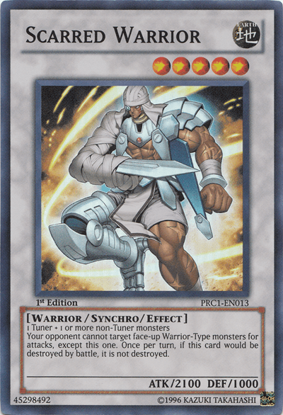 Scarred Warrior [PRC1-EN013] Super Rare (ONLINE ORDER ONLY)