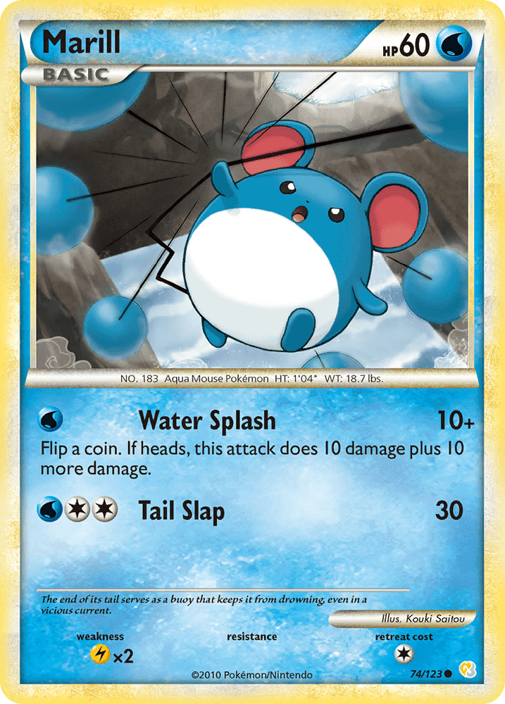Marill (74/123) [HeartGold & SoulSilver: Base Set] (Online Only)
