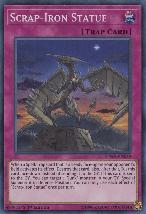 Scrap-Iron Statue [SPWA-EN059] Super Rare (ONLINE ORDER ONLY)
