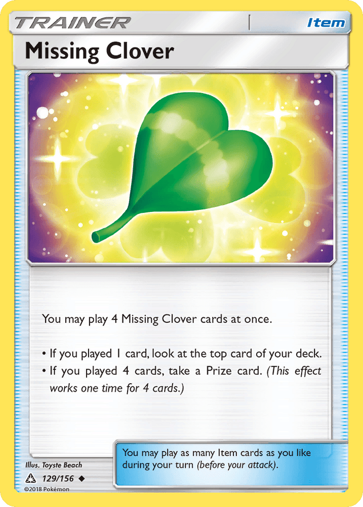 Missing Clover (129/156) [Sun & Moon: Ultra Prism] (Online Only)