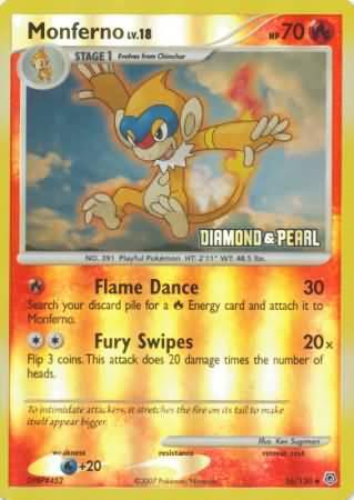 Monferno (56/130) [Burger King Promos: 2008 Collection] (Online Only)