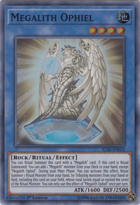 Megalith Ophiel [IGAS-EN035] Super Rare (ONLINE ORDER ONLY)