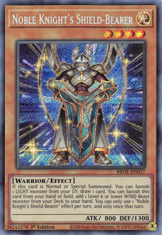 Noble Knight's Shield-Bearer [BROL-EN017] Secret Rare (ONLINE ORDER ONLY)