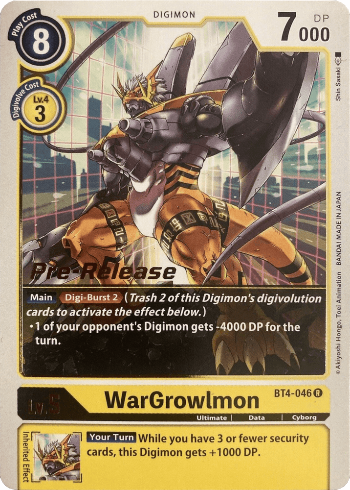 WarGrowlmon [BT4-046] [Great Legend Pre-Release Promos] (ONLINE ORDER ONLY)