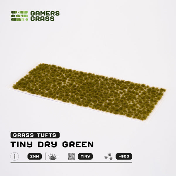 Gamers Grass Tufts: Dry Green- Tiny (ONLINE ORDER ONLY)