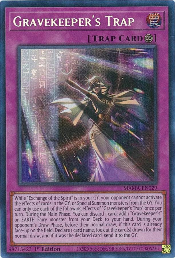 Gravekeeper's Trap [MAMA-EN029] Secret Pharaoh's Rare (ONLINE ORDER ONLY)