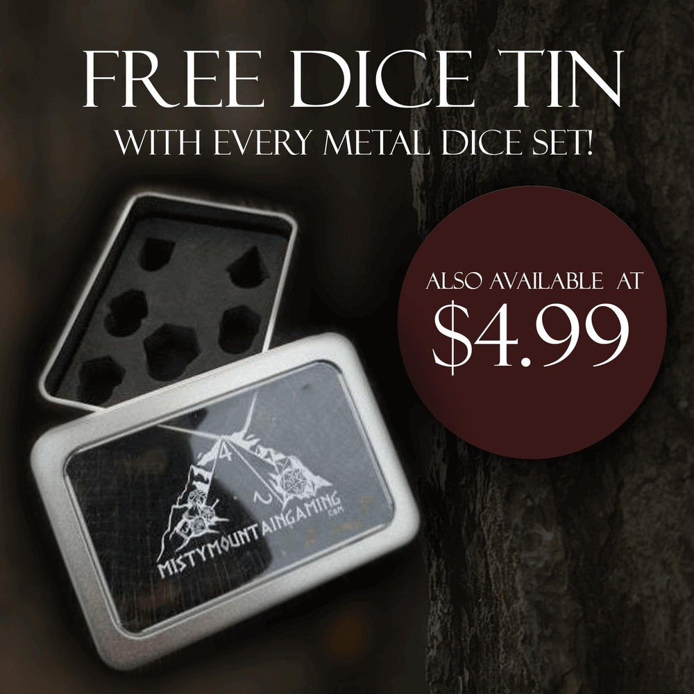 Cleric's Domain Aqua And Silver Metal Dice Set (ONLINE ORDER ONLY)