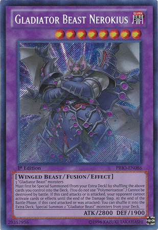 Gladiator Beast Nerokius [PRIO-EN086] Secret Rare (ONLINE ORDER ONLY)