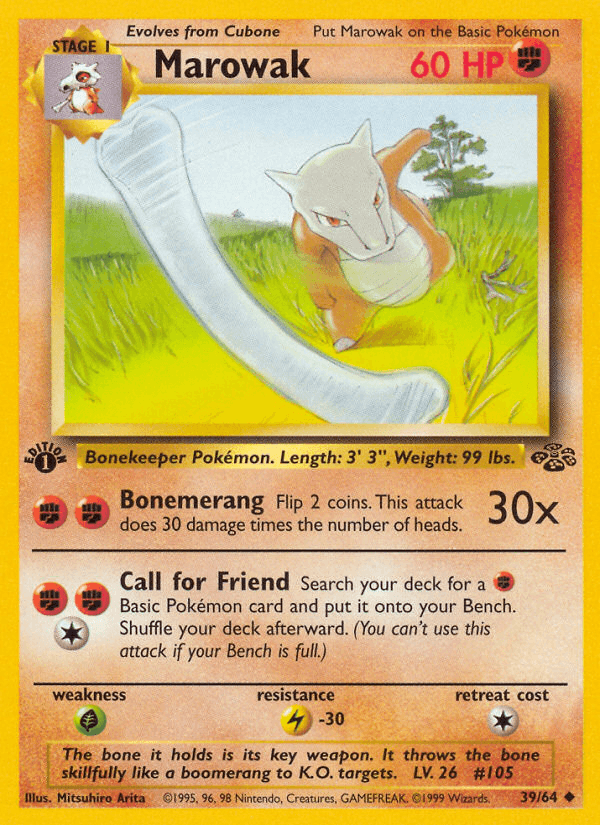 Marowak (39/64) [Jungle 1st Edition] (Online Only)