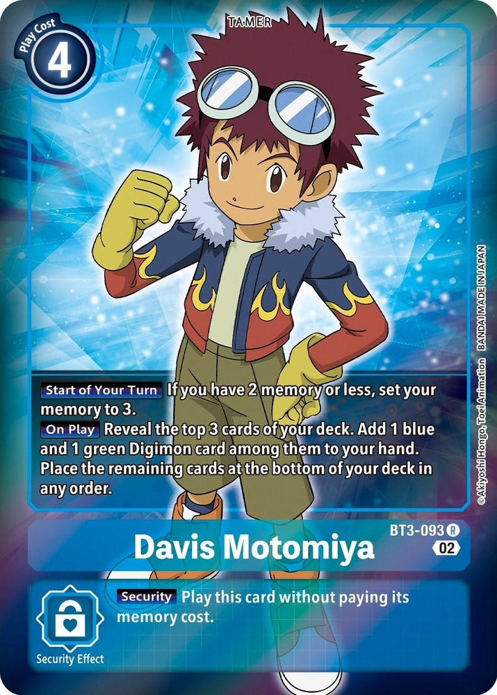 Davis Motomiya [BT3-093] (Alternate Art) [Starter Deck: Jesmon] (ONLINE ORDER ONLY)