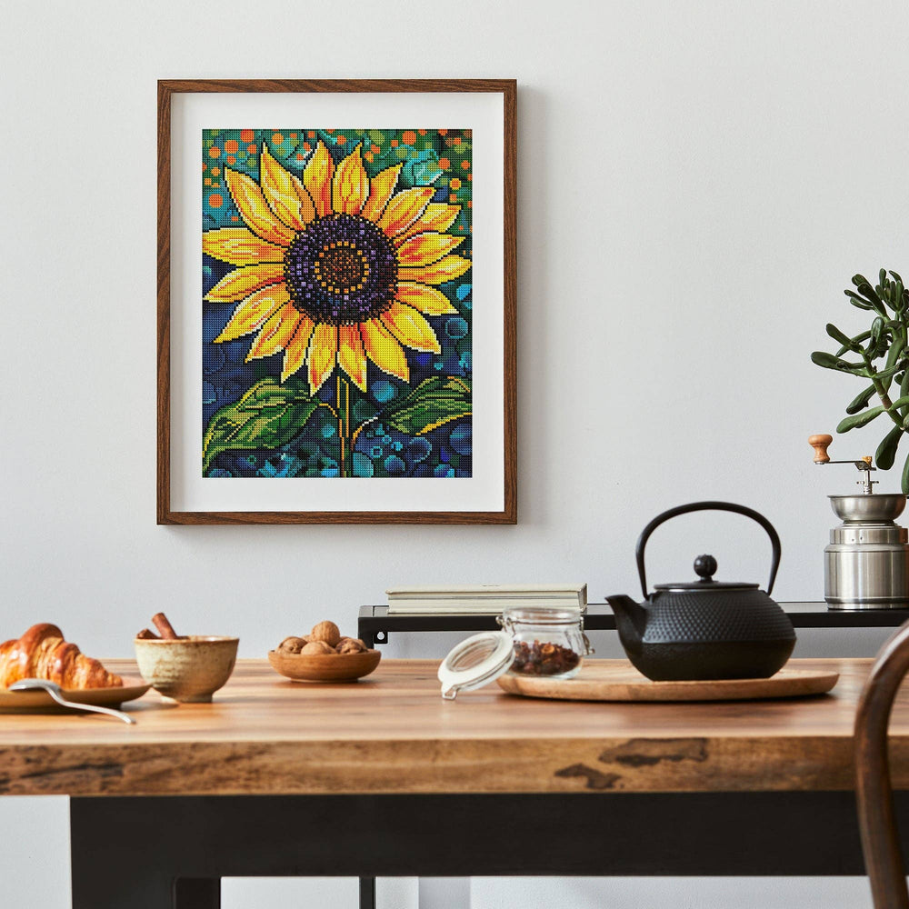 Diamond Art Club – Golden Majesty Sunflower Diamond Painting (Round Drill, 13" x 17") (ONLINE ORDER ONLY)