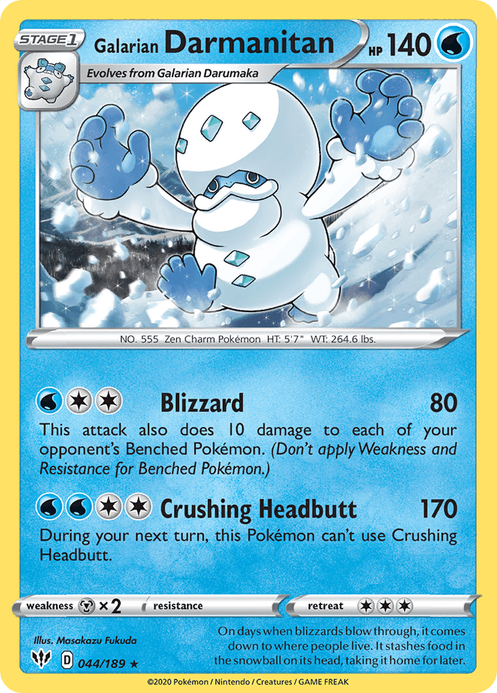 Galarian Darmanitan (044/189) [Sword & Shield: Darkness Ablaze] (Online Only)