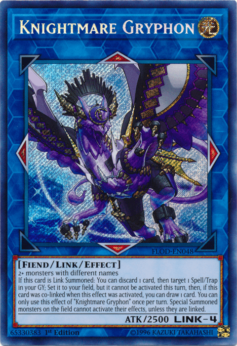 Knightmare Gryphon [FLOD-EN048] Secret Rare (ONLINE ORDER ONLY)