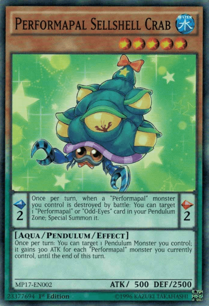 Performapal Sellshell Crab [MP17-EN002] Common (ONLINE ORDER ONLY)