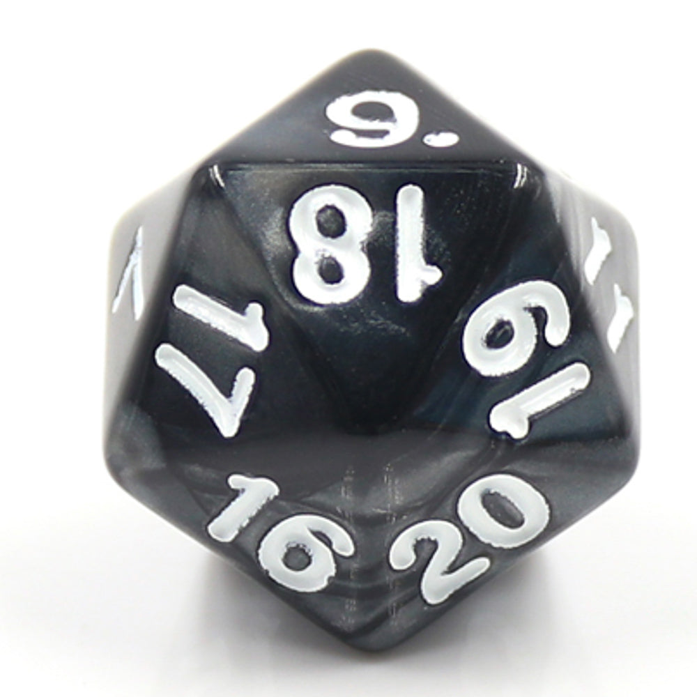 Pearl Black Countdown/Spindown d20 22mm (Online Only)