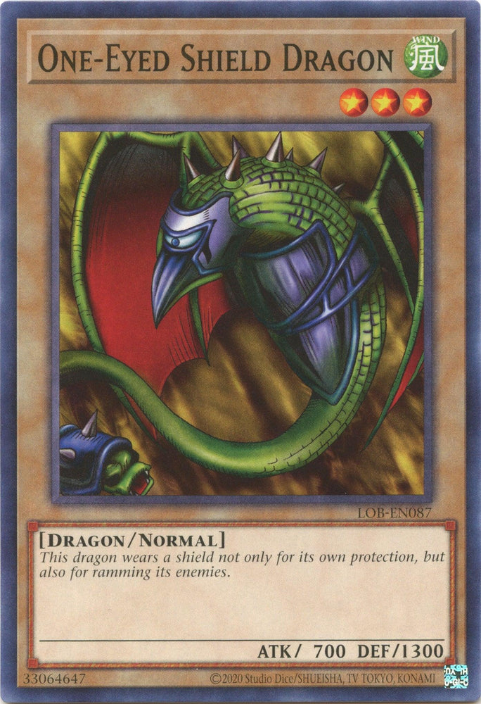 One-Eyed Shield Dragon (25th Anniversary) [LOB-EN087] Common (ONLINE ORDER ONLY)