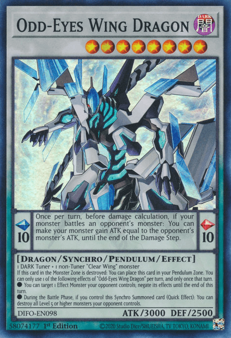 Odd-Eyes Wing Dragon [DIFO-EN098] Super Rare (ONLINE ORDER ONLY)