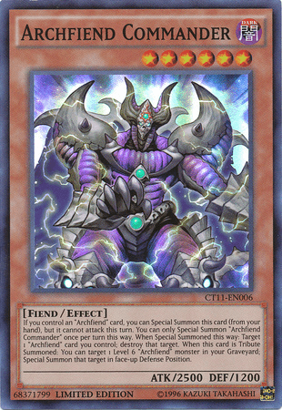 Archfiend Commander [CT11-EN006] Super Rare (ONLINE ORDER ONLY)