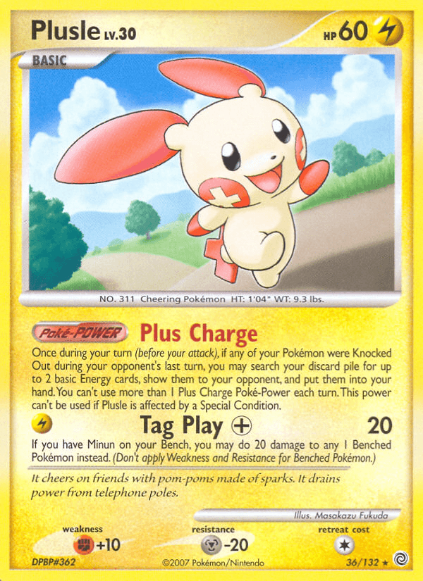 Plusle (36/132) [Diamond & Pearl: Secret Wonders] (Online Only)