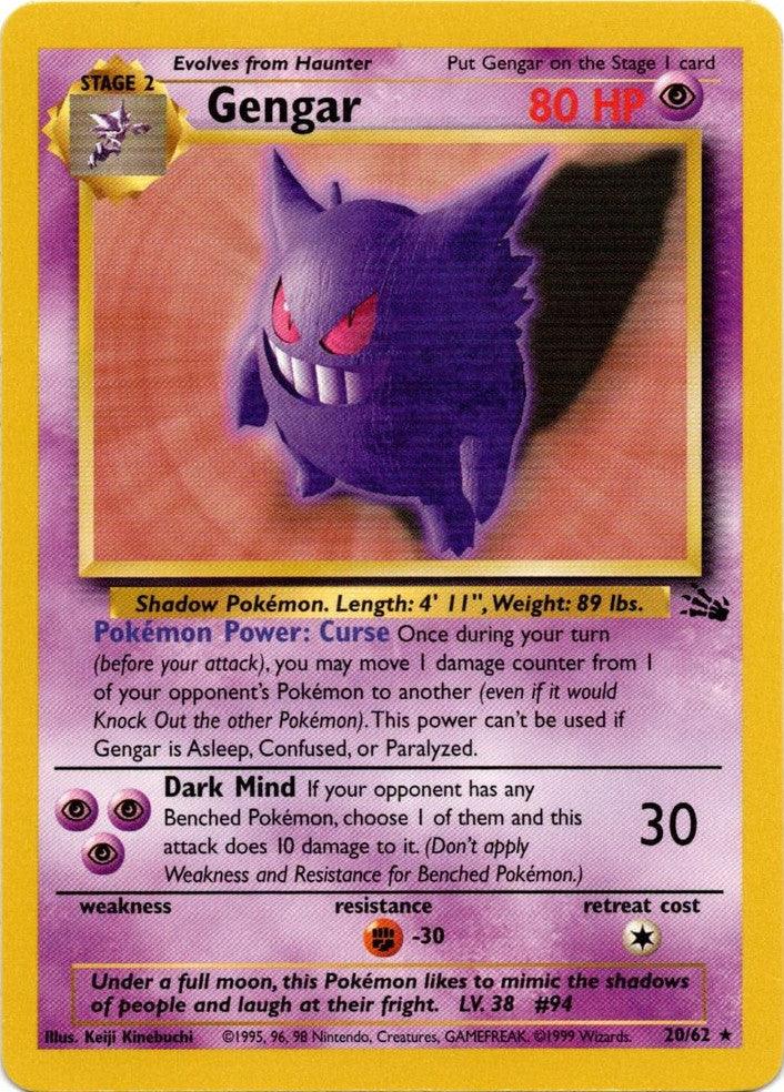 Gengar (20/62) [Fossil Unlimited] (Online Only)