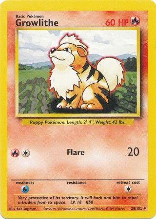Growlithe (28/102) [Base Set Unlimited] (Online Only)