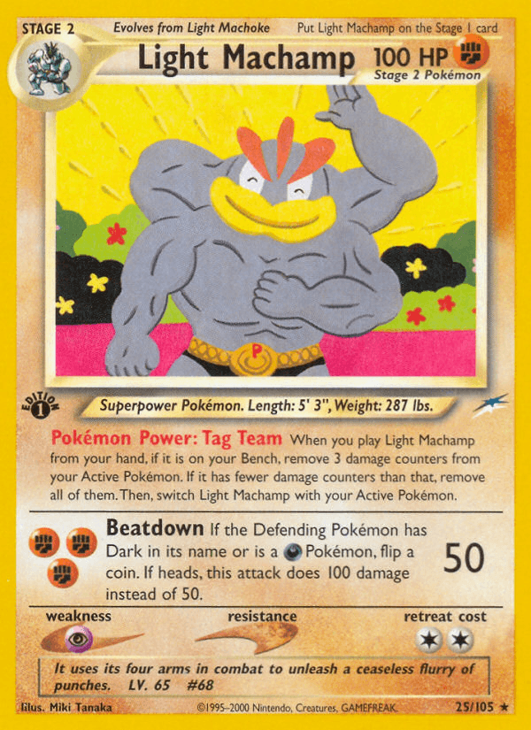 Light Machamp (25/105) [Neo Destiny 1st Edition] (Online Only)