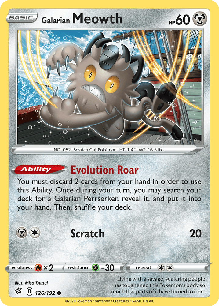 Galarian Meowth (126/192) [Sword & Shield: Rebel Clash] (Online Only)