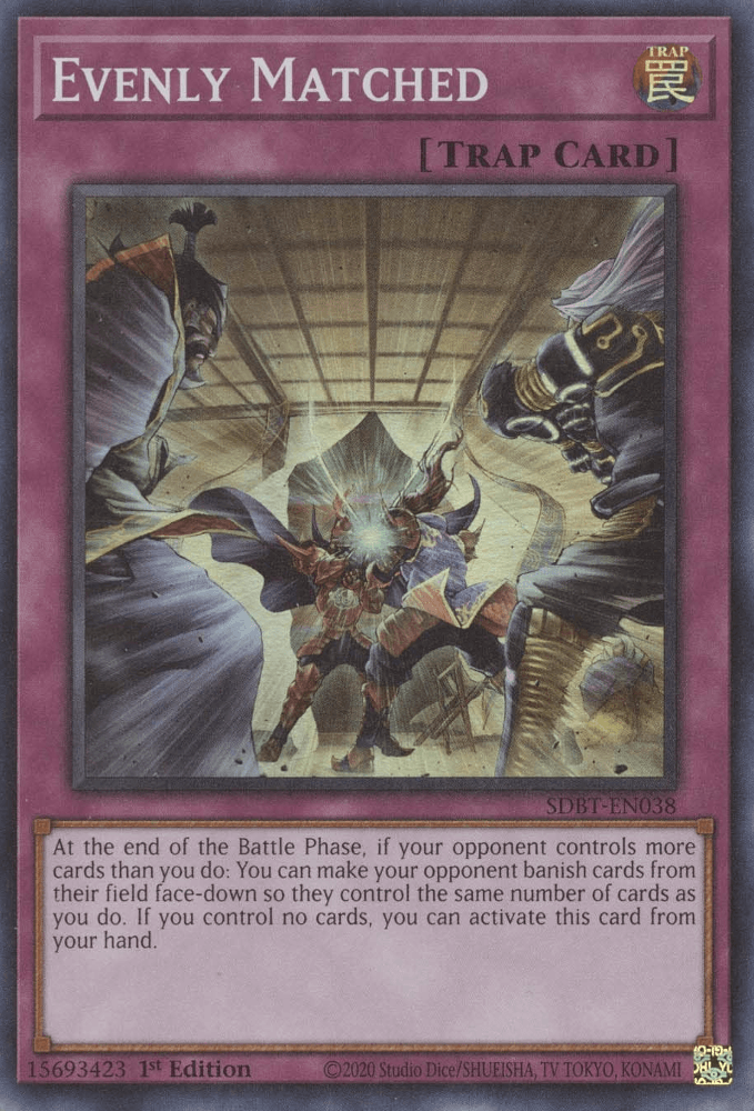 Evenly Matched [SDBT-EN038] Super Rare (ONLINE ORDER ONLY)