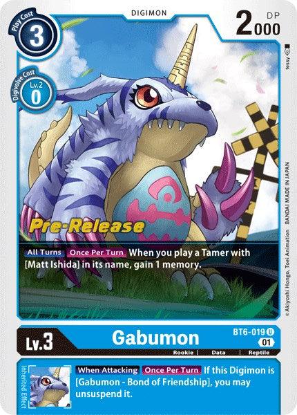 Gabumon [BT6-019] [Double Diamond Pre-Release Cards] (ONLINE ORDER ONLY)