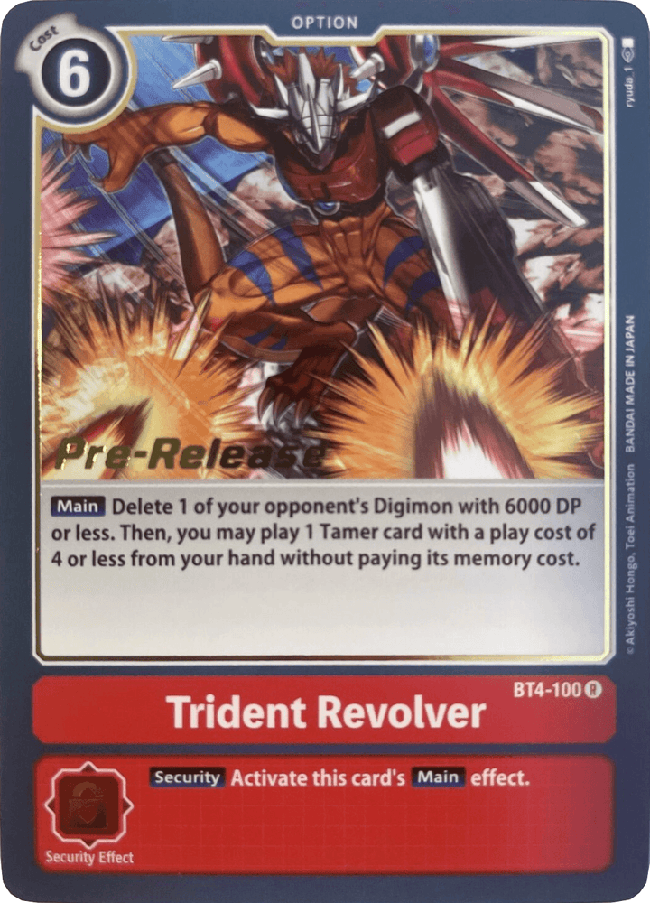 Trident Revolver [BT4-100] [Great Legend Pre-Release Promos] (ONLINE ORDER ONLY)