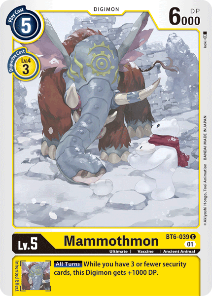 Mammothmon [BT6-039] [Double Diamond] (ONLINE ORDER ONLY)