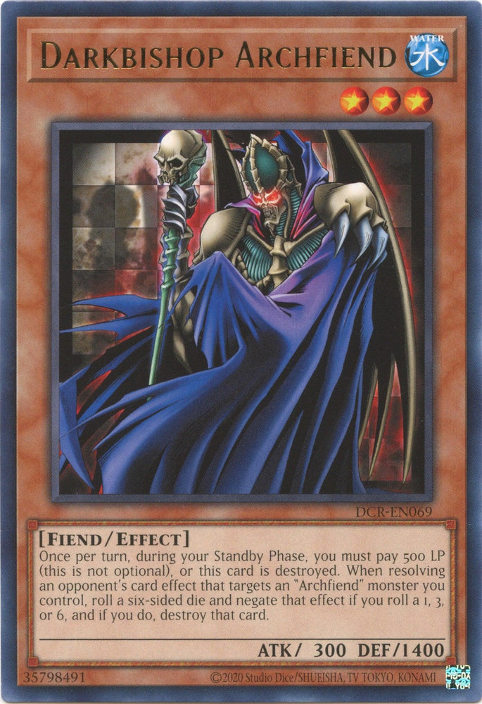 Darkbishop Archfiend (25th Anniversary) [DCR-EN069] Rare (ONLINE ORDER ONLY)