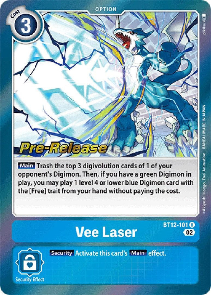 Vee Laser [BT12-101] [Across Time Pre-Release Cards] (ONLINE ORDER ONLY)