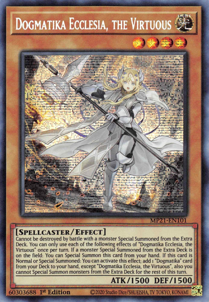 Dogmatika Ecclesia, the Virtuous [MP21-EN101] Prismatic Secret Rare (ONLINE ORDER ONLY)