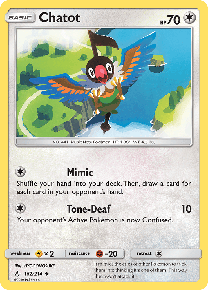 Chatot (162/214) [Sun & Moon: Unbroken Bonds] (Online Only)