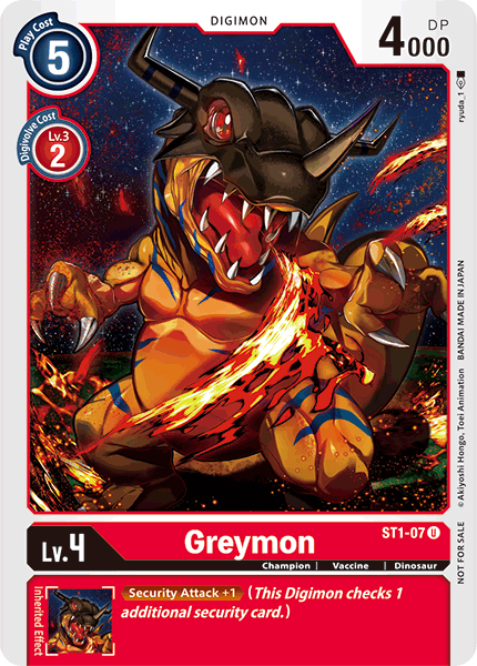 Greymon [ST1-07] (Alternate Art) [Starter Deck: Gaia Red] (ONLINE ORDER ONLY)