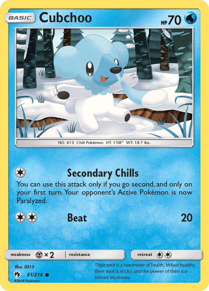 Cubchoo (61/214) [Sun & Moon: Lost Thunder] (Online Only)