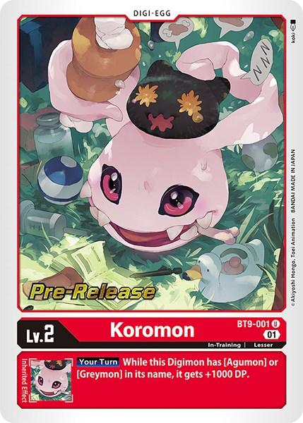 Koromon [BT9-001] [X Record Pre-Release Promos] (ONLINE ORDER ONLY)