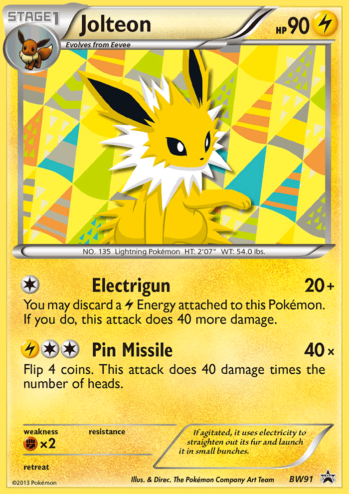 Jolteon (BW91) [Black & White: Black Star Promos] (Online Only)