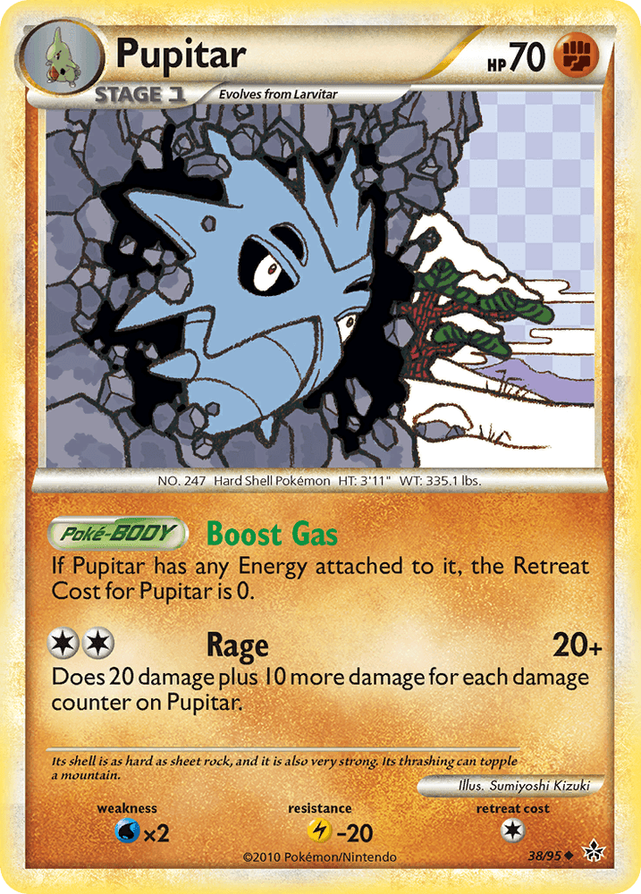 Pupitar (38/95) [HeartGold & SoulSilver: Unleashed] (Online Only)