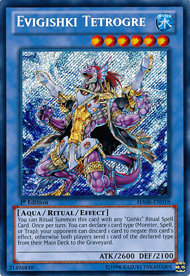 Evigishki Tetrogre [HA06-EN018] Secret Rare (ONLINE ORDER ONLY)