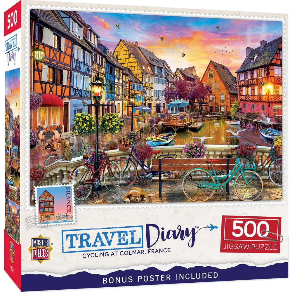 Travel Diary - Cycling at Colmar 500 Piece Jigsaw Puzzle (ONLINE ORDER ONLY)