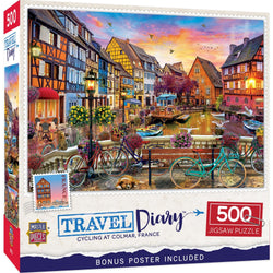 Travel Diary - Cycling at Colmar 500 Piece Jigsaw Puzzle (ONLINE ORDER ONLY)