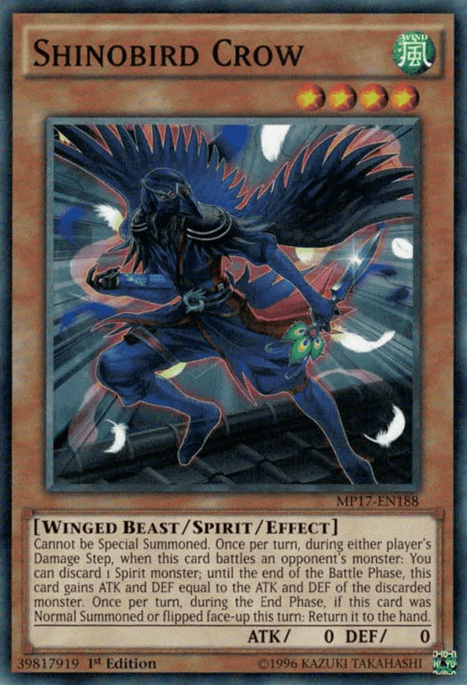 Shinobird Crow [MP17-EN188] Common (ONLINE ORDER ONLY)